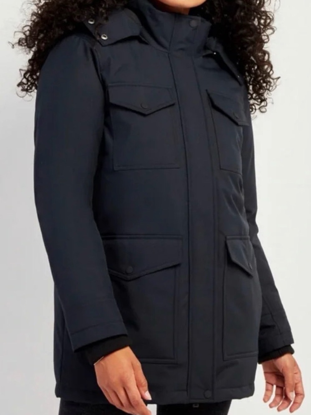 Roots Navy Hooded Parka Jacket